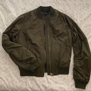 TopShop olive bomber jacket